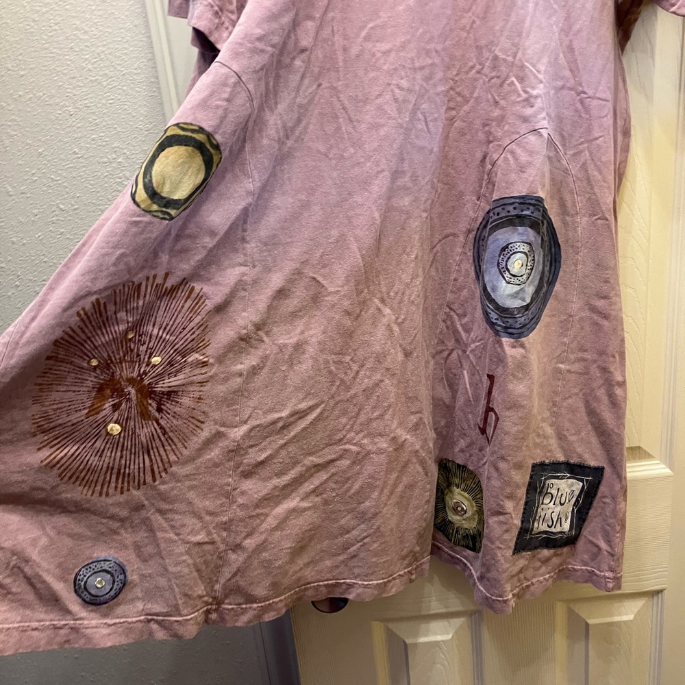 Vintage 1998 Blue Fish Clothing Tshirt Dress - Picture 6 of 10